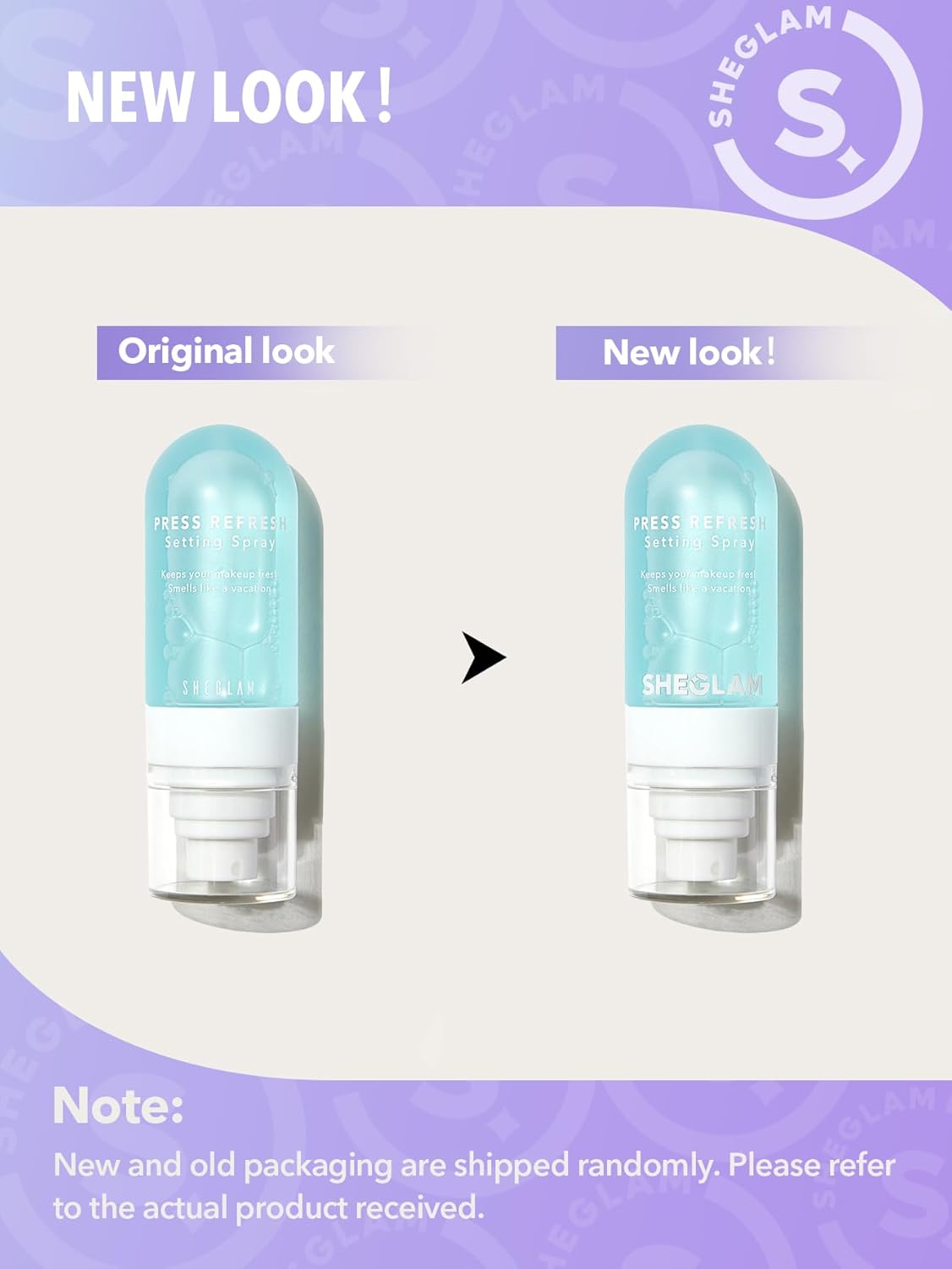 SHEGLAM Press Refresh Setting Spray Moisturizing Long Lasting Makeup Setting Spray Oil-Control Non-Greasy-Green