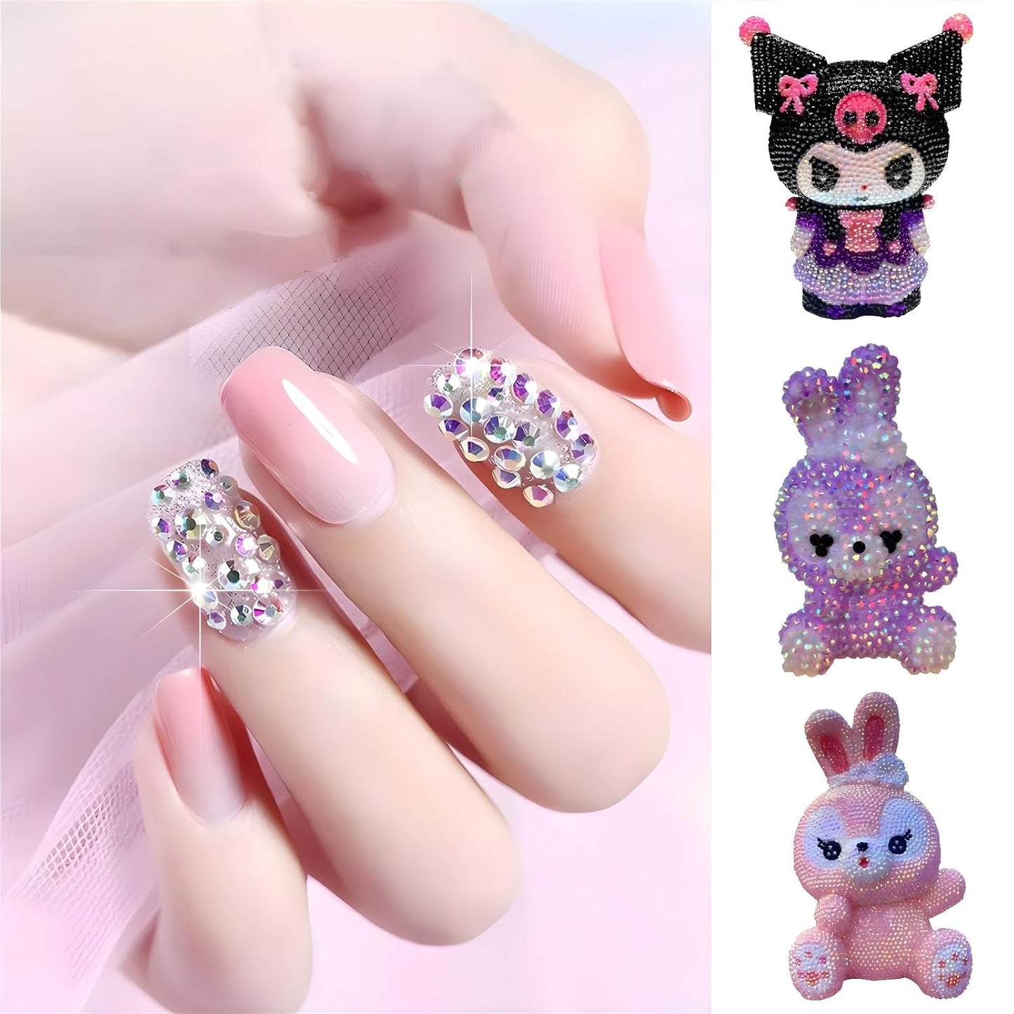 Flatback Rhinestones Round Gems for Nails Art and Crafts 620Pcs SS30 6mm Glitter Crystals Stone DIY Bags Clothes Shoes (Light Red)