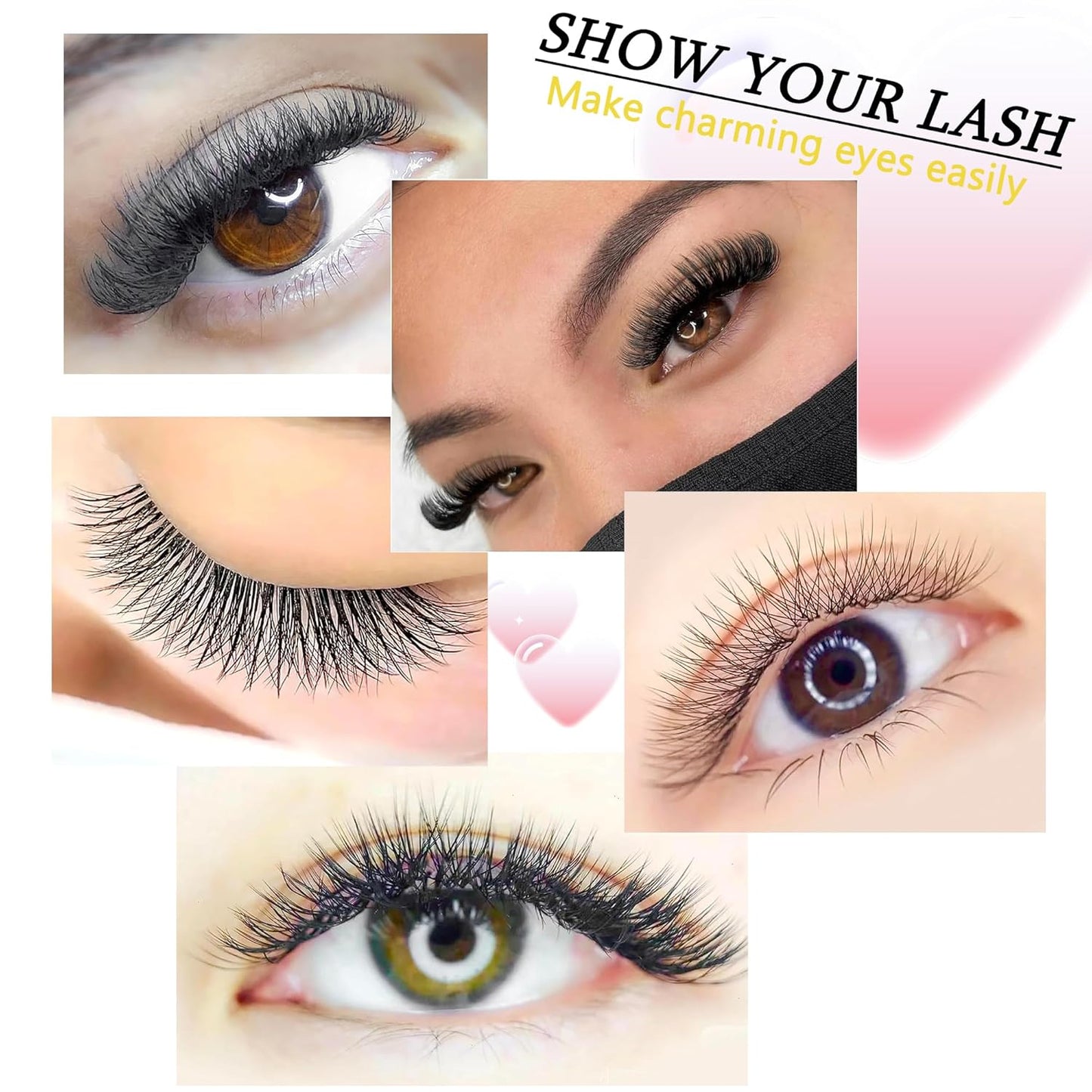 W Lash Extensions Supplies 6D Eyelash Extensions W Shape 0.07mm Thickness D Curl 14mm Premade Fans Easy Fan Lashes Volume Matte Black 12 Rows Crisscross Eye Lashes(W-6D-0.07-D,14mm)