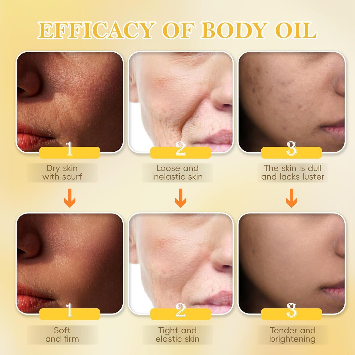 Magic Body Firming Oil, Luxury Body Oil for Skin Firm Tighten, Hydrating & Nourishing Dry Skin-With Jojoba,Vitamin E and Camellia Oil Natural Ingredent(4.06 FL OZ)