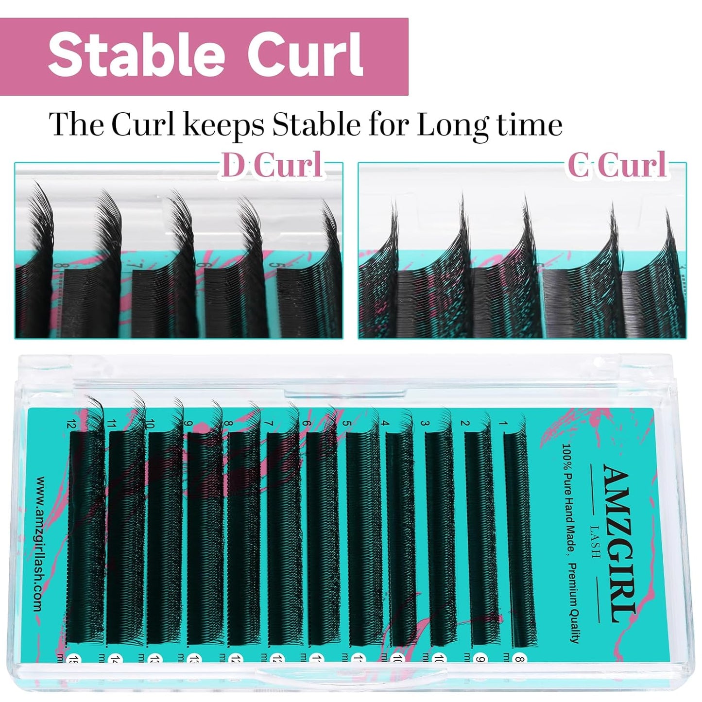 Lash Extensions Cashmere Volume Lash Extensions,6DW Premade Eyelashes Rapid Blooming Volume Eyelash Extension Mixed Tray/Single Length C D Curl for Lash Technicians(8-15mm)