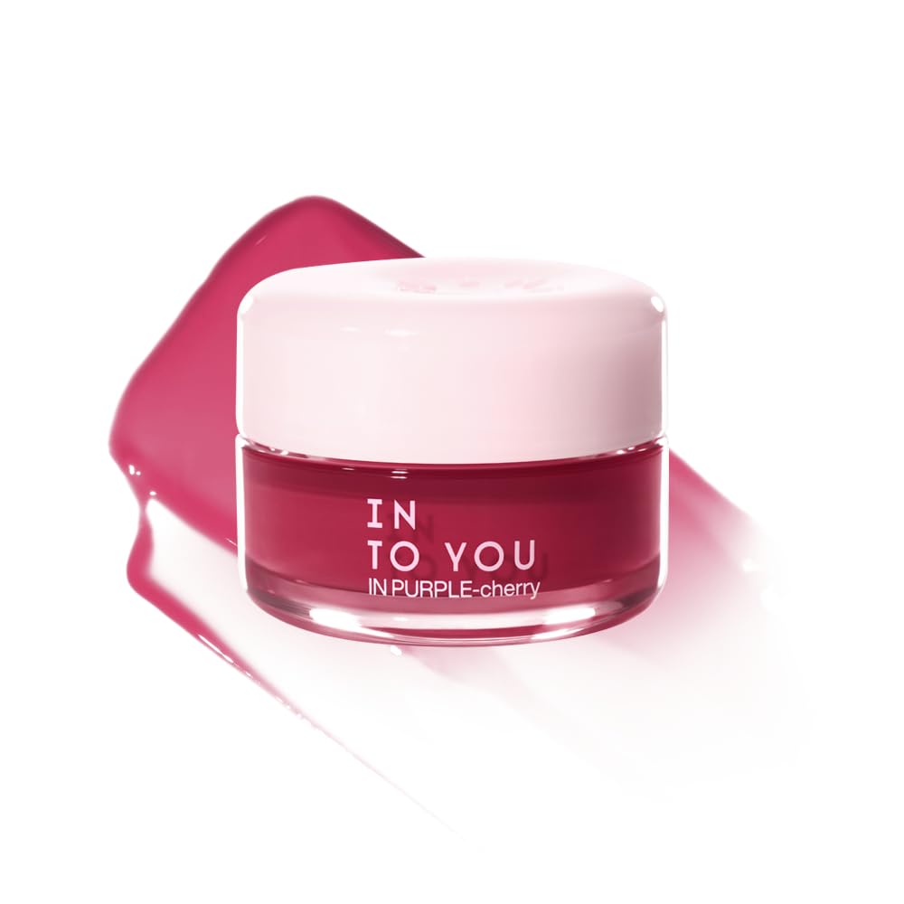 INTO YOU Frozen Glow Lip Balm, Hydrating Lip Gloss, Shine Finish, Nourishing Sheer Tint Pudding Pot with Vitamin E and Seed Oil, Plumping, Moisturizing Lip Makeup, 0.18oz, FB06 Cherry Juice