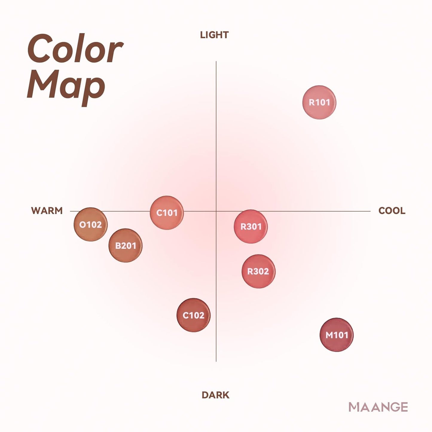 MAANGE Multi-Use Blush Stick, All-in-One Cream Blush for Cheeks, Eyes & Lips Long-Wearing, Blendable Makeup Blush Stick, Creamy & Buildable (C101+R101)