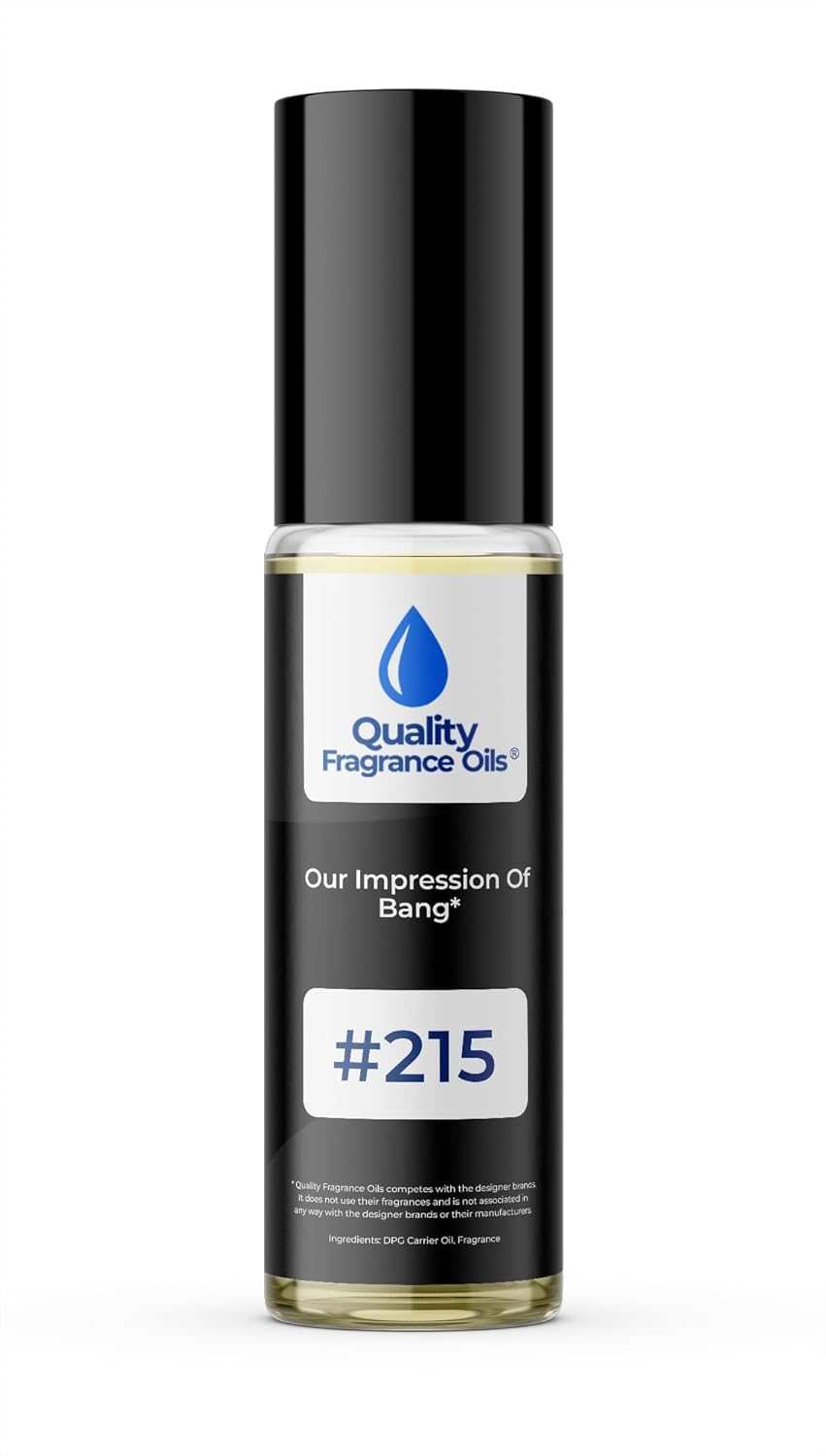 Quality Fragrance Oils' Compatible with Boom for Men Impression #215 | Long-Lasting Perfume Oil, Alcohol-Free, Strong Scent, 10ml Roll-On | Affordable Alternative to Designer Fragrances