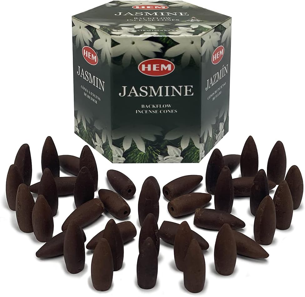 TRUMIRI Jasmine Backflow Incense Cones For Waterfall And Mat Bundle Inciensos Aromaticos|Incienso|Inciense|Insienso