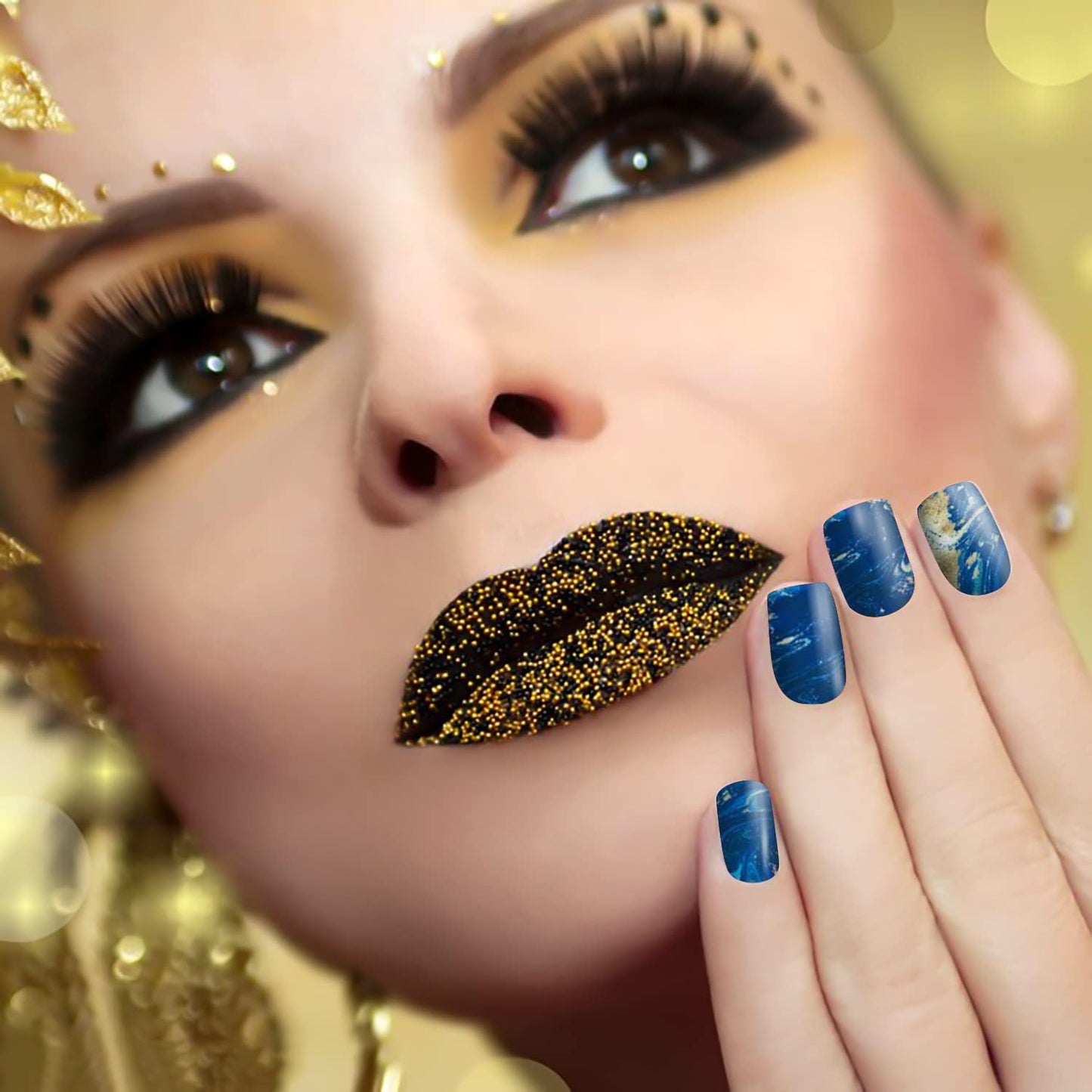 DANNEASY 24 Sheets Full Nail Wraps for Women - Marble Print, Nail Polish Strips Self Adhesive Gel Nail Stickers Acrylic Manicure Strips Nails Art Accessories with 1pc File, Cuticle Stick