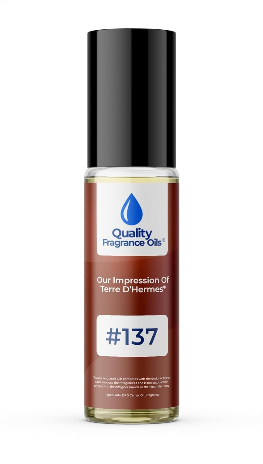 Quality Fragrance Oils' Terre D'Hermes Impression #137 | Long-Lasting Perfume Oil, Alcohol-Free, Strong Scent, 10ml Roll-On | Affordable Alternative to Designer Fragrances
