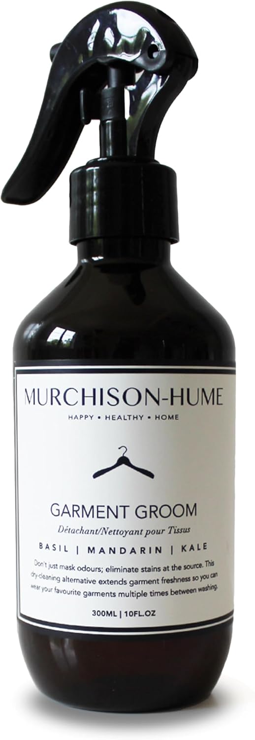 Murchison-Hume Garment Groom Fabric Freshener, Air Freshener, Odor Fighter, Laundry Treatment and Stain Remover, Basil Mandarin Kale
