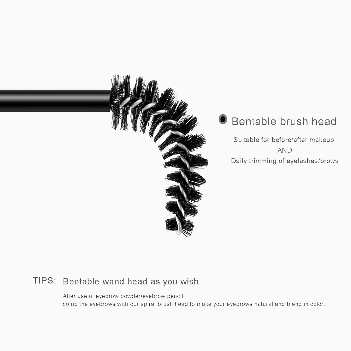 i-Laesh 20 Pcs Lash Brush Eyelash Brushes for Eyelash Extensions Spoolies Cleaning Mascara Wands Tube Diamond Disposable Makeup Tool Applicator Set Sanitary Extension Supplies (Diamond Gold)