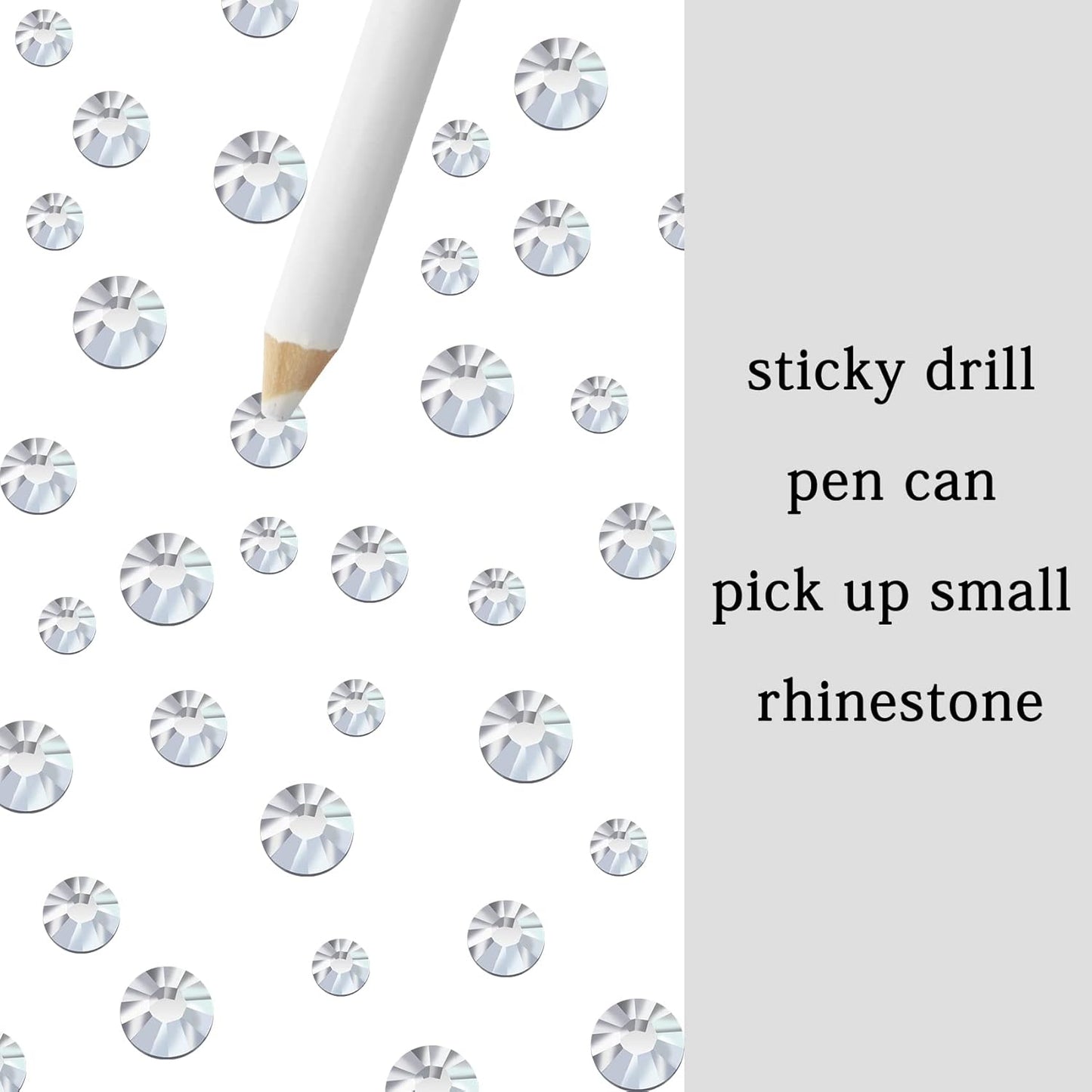 Multi Size 3mm 4mm 5mm Rhinestones Set for Nails Crafts Crystal Non Hotfix Rhinestones Nail Gems Rhinestone Round Flat Back Resin Rhinestone for Makeup Clothes Shoes Eyes Bottles Crafts