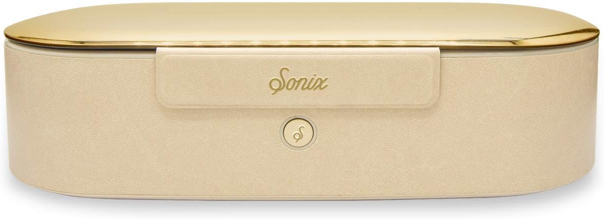 Sonix Beyond UV+O3 Sanitizer Box and Universal Charger UV and Ozone Disinfector for Phone, Mask, Makeup Brush, Nail Tool (Gold)