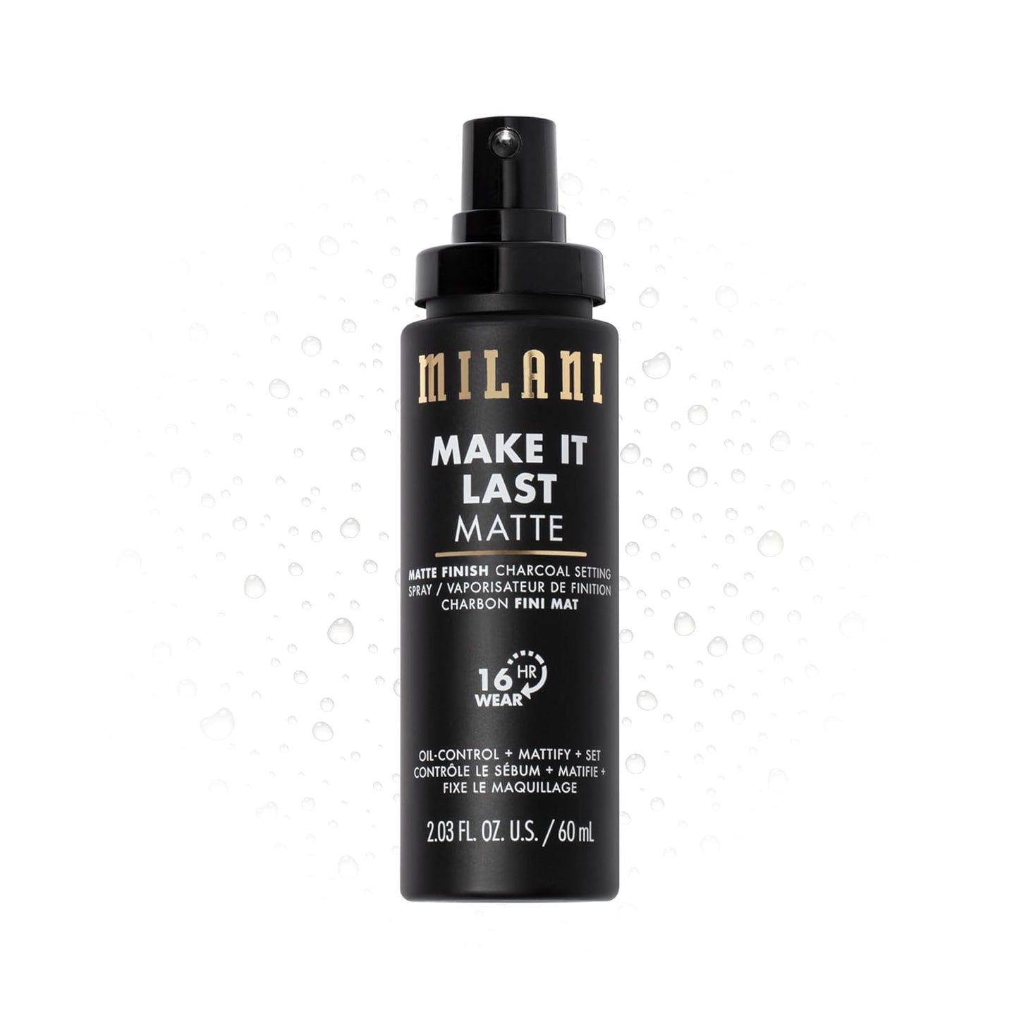 Milani Setting Spray + Primer, Make It Last Matte- Oil Absorbing Charcoal Formula to Control Shine, Matte Finish Setting Spray for Makeup and Primer for Oily Skin, Prime +Correct + Set, 2.03 Fl. Oz