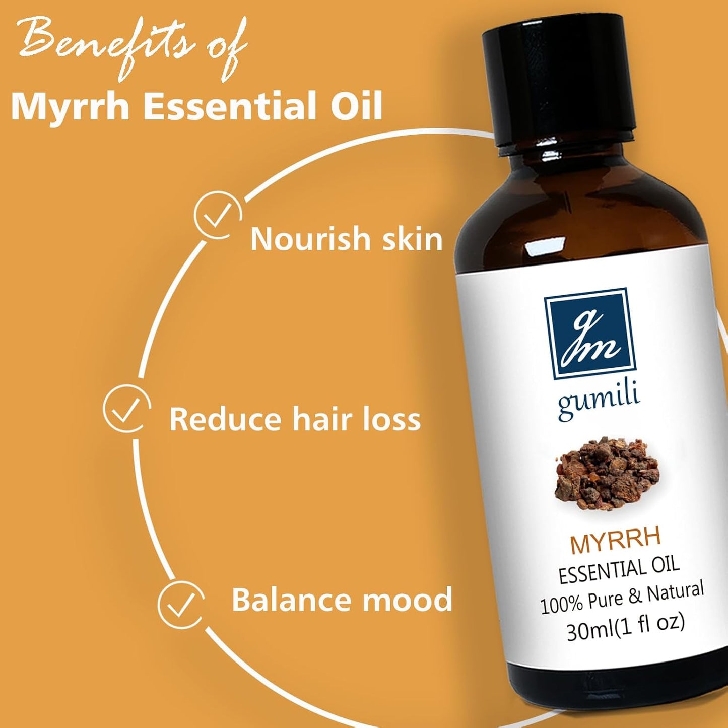 Myrrh Essential Oil, 100% Pure, 30ml, Aromatherapy, Skin Care, Home Diffuser