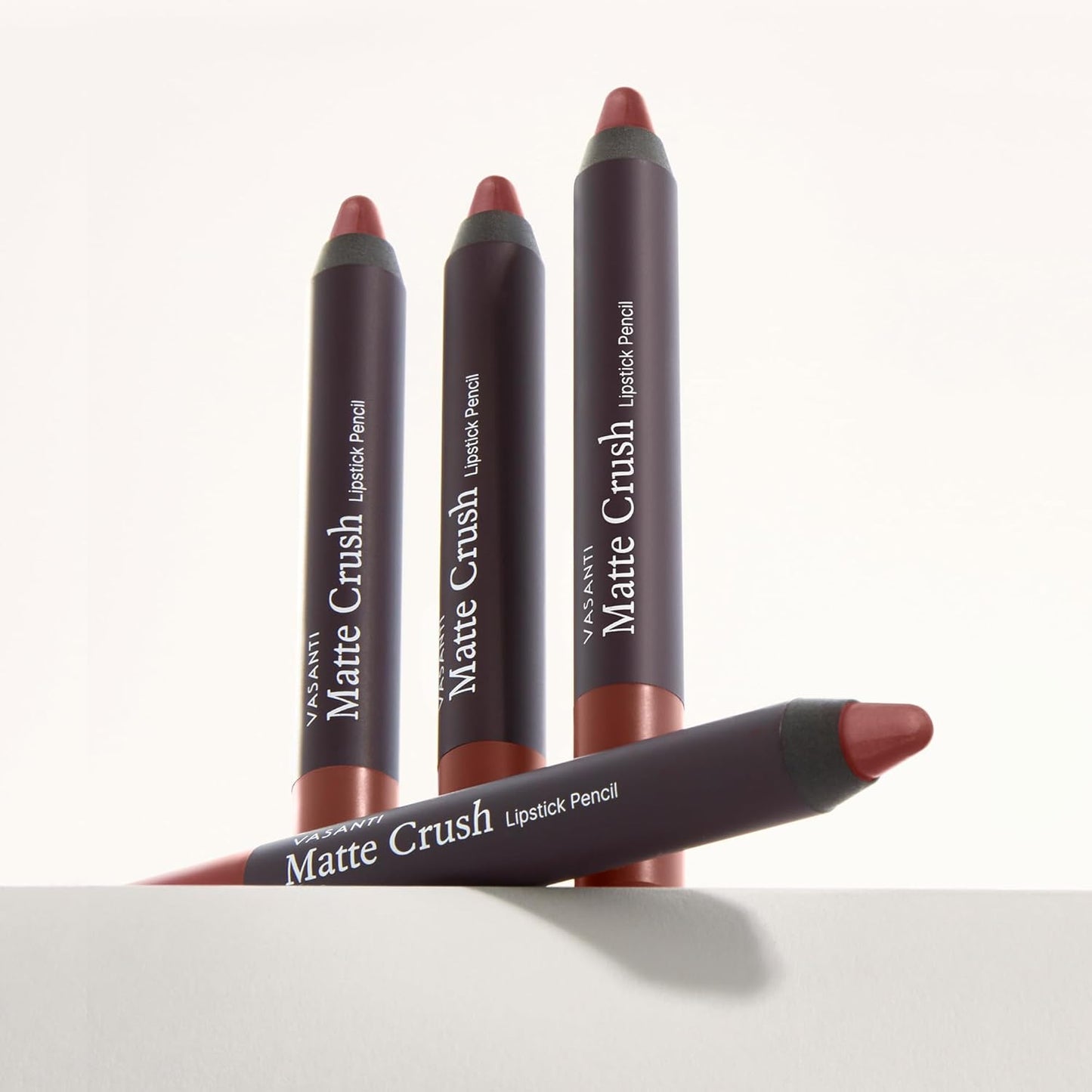 VASANTI Cosmetics Matte Crush Lipstick Pencil (Natural High - Nude Beige) - Long lasting, Water resisitant & Smudge proof - High Pigmented, Soft Matte Lip Liner Makeup