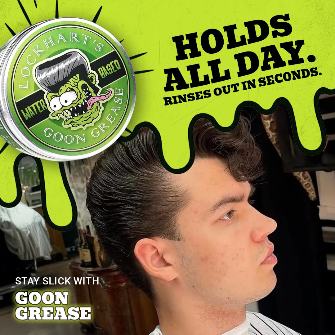 Lockhart's Water Based Goon Grease Firm Hold Hair Pomade 3.4oz.