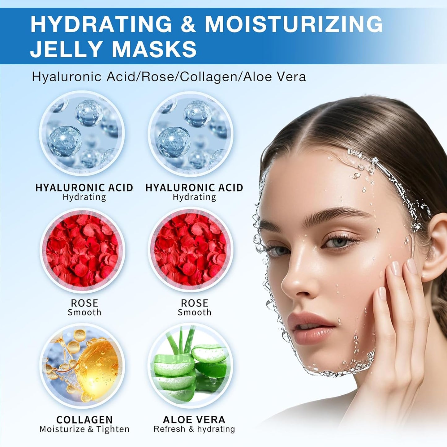 Jelly Mask for Facials Professional, Hydrating & Moisturizing Peel-Off Natural Gel Face Mask SkinCare, Professional Spa Use Jelly Face Masks, Deep Hydration & Glow 23 Fl Oz (6 Units)