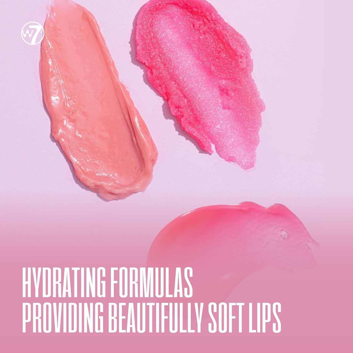 W7 Sweet Dreams Lip Care Gift Set - Overnight Mask, Balm & Scrub - Strawberry