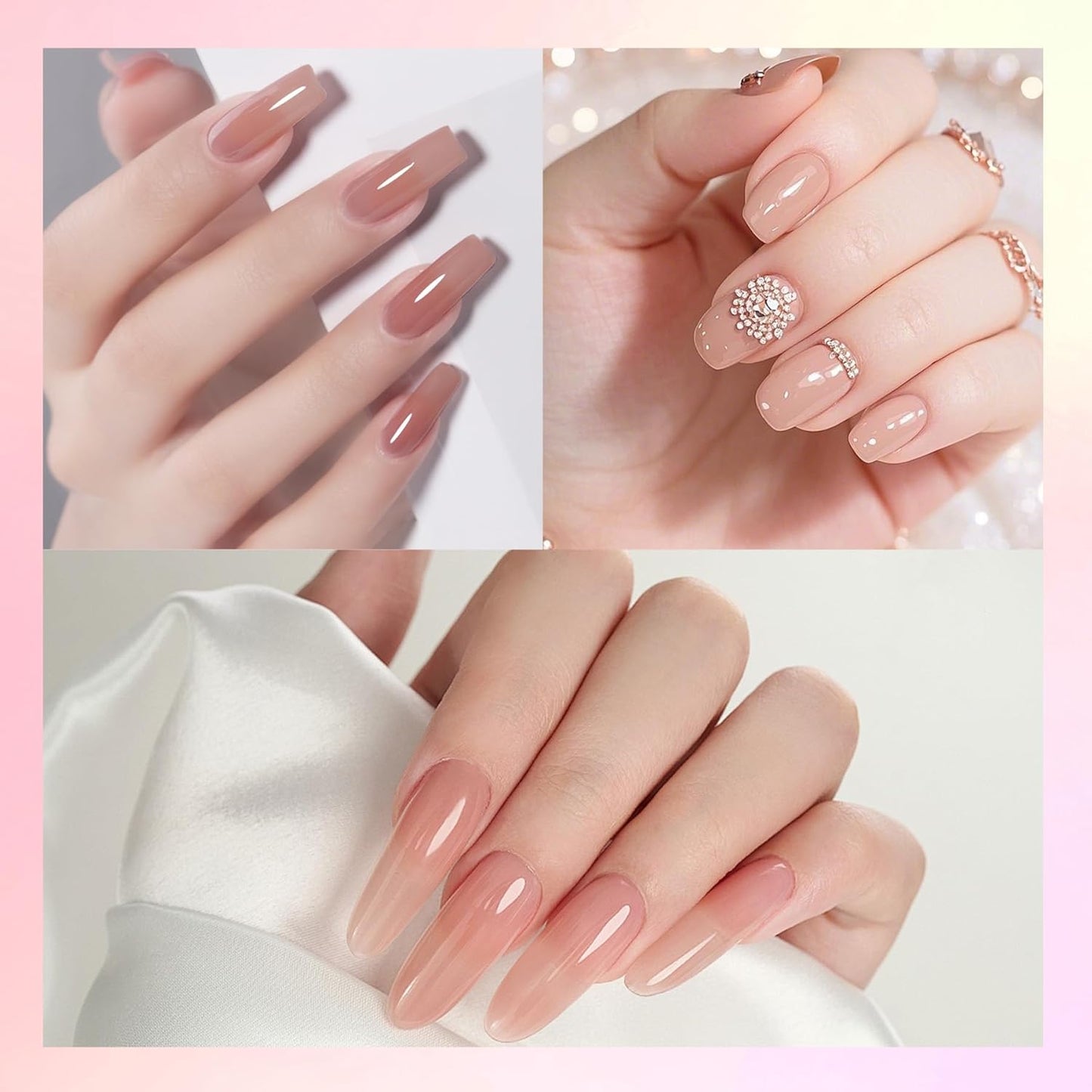 Professional Acrylic Powder for Nail: Large Capacity 3 Colors Pink Lcing Cover Biege Cover Rose Acrylic Nail Powder Polymer for Carving Nails - 28g 3D French Nail Manicure Extension