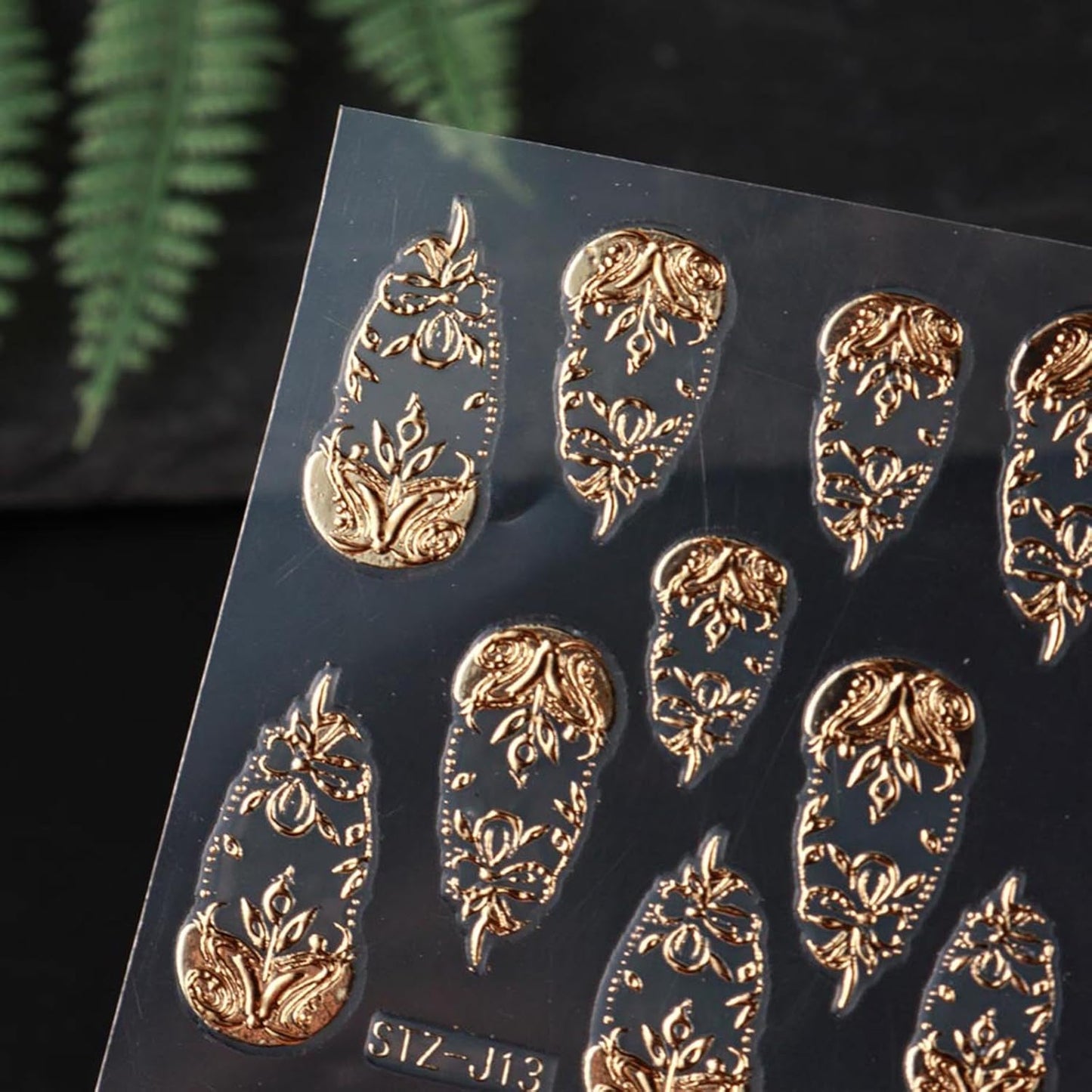 4Pcs Gold Nail Art Stickers 5D Embossed Golden Flower Nail Decals Fall Nail Art Supplies Flower Vine Leaves Autumn Nails Design French Leaf Manicure Sliders for Women DIY Thanksgiving Nail Decorations