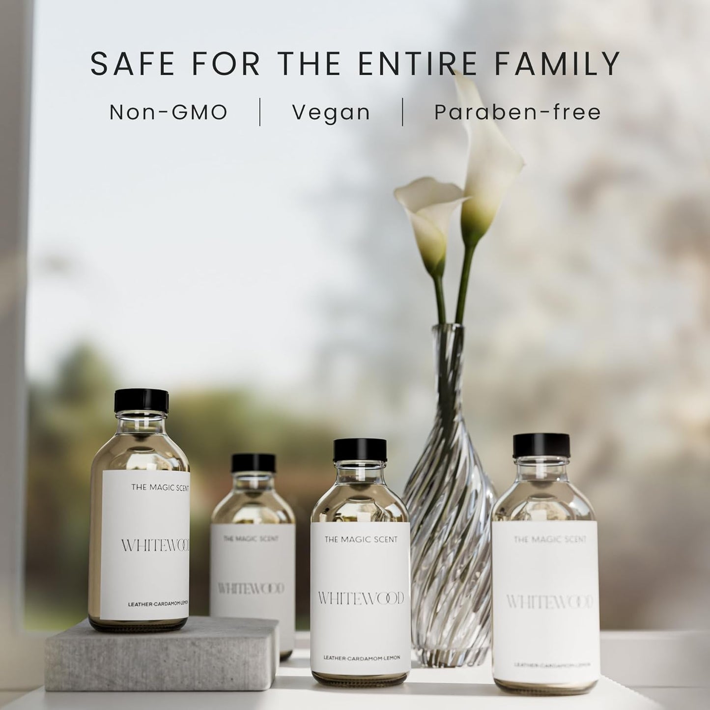 Whitewood Diffuser Oil - Hotel & Home Luxury Scents Inspired by 1 Hotel Miami, Compare to My Way Diffuser Oil Scents for Home, Designed for Use in All Diffusers - 16.9 fl oz, 500 mL