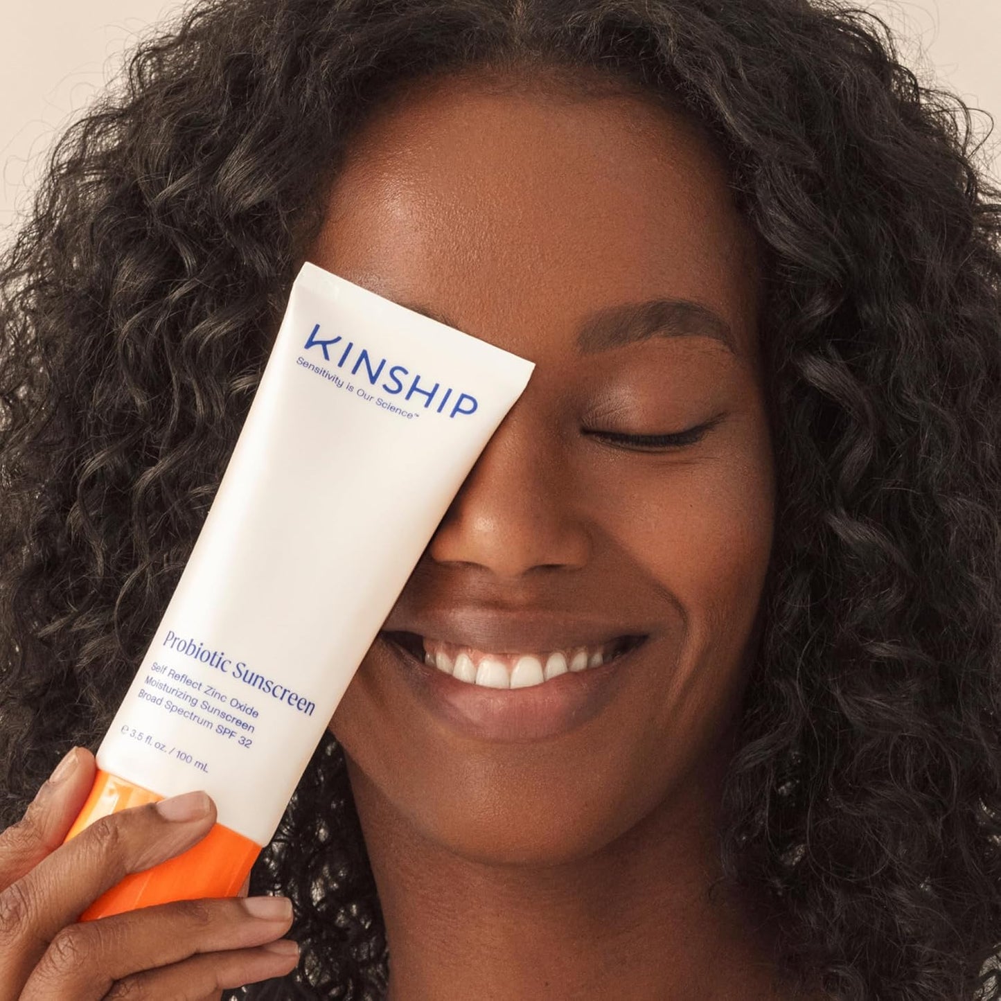 Kinship Zinc Oxide Mineral Sunscreen for Face Self Reflect SPF 32 | Vegan, Reef Safe, Non Toxic Eczema Sunscreen for Sensitive Skin | Sunblock Face Moisturizer with SPF (1.75 oz)
