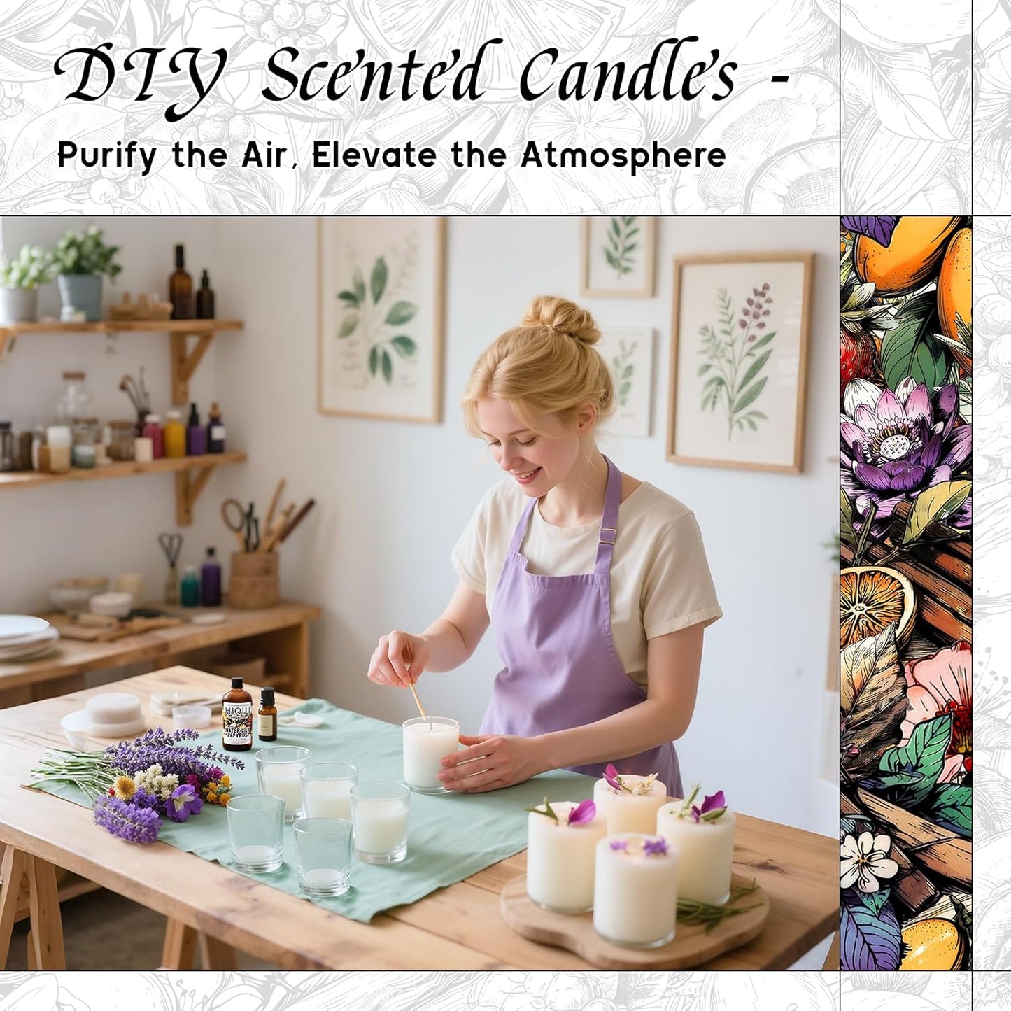 HIQILI Water Lily Papyrus Fragrance Oil for DIY Soap, Inspired by ISY-Myake L.d'Isy, Perfume, Candle Making, Fresh Scents for Laundry Dryer Balls, Gifts- 5.07 Fl Oz