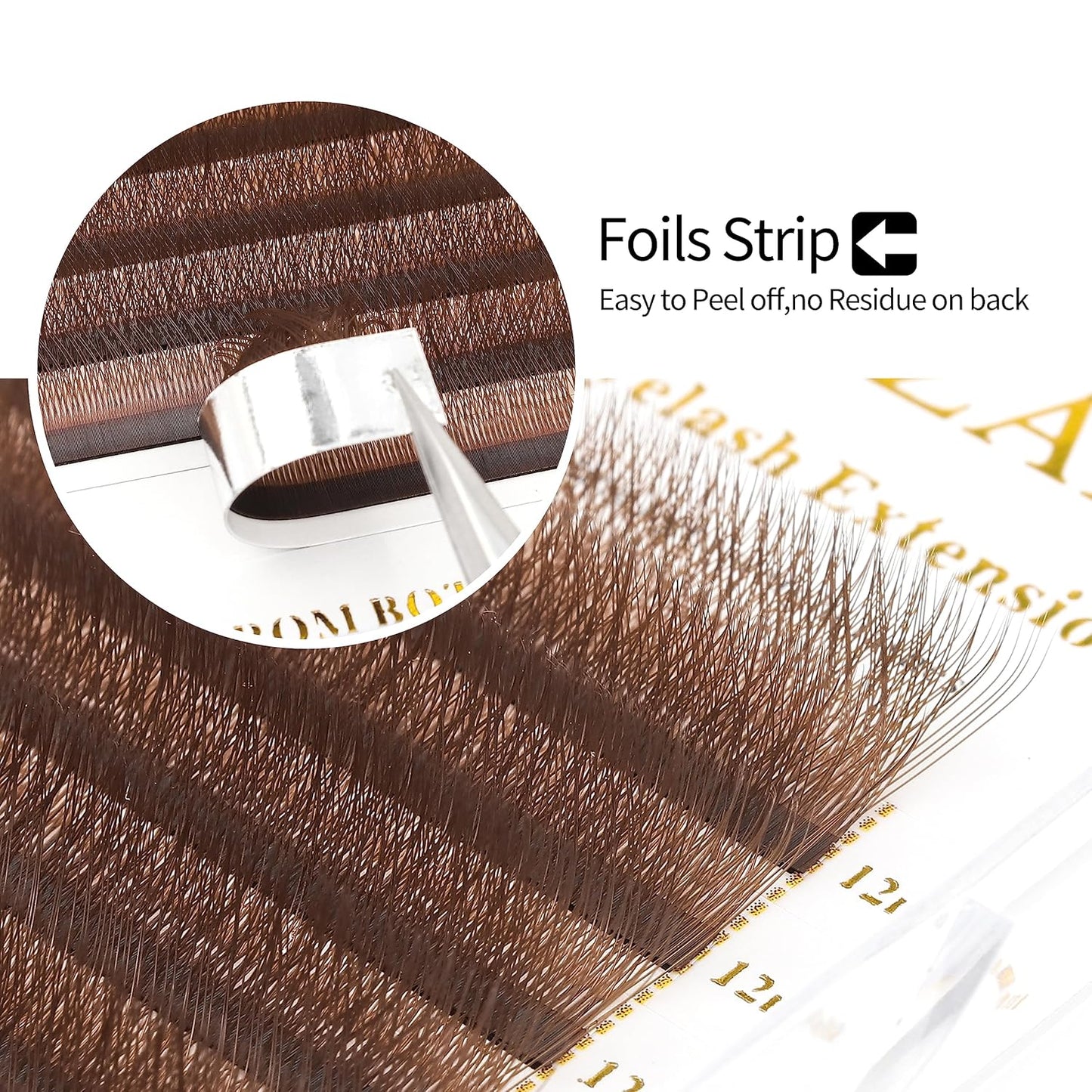 Lash Extensions Brown 4D W Eyelash Extensions W Shape 0.07mm Thickness C Curl 10mm Premade Fans Lashes Colored Lash Extension Volume Lashes Individual Lashes(W-Brown-4D-0.07-C,10mm)